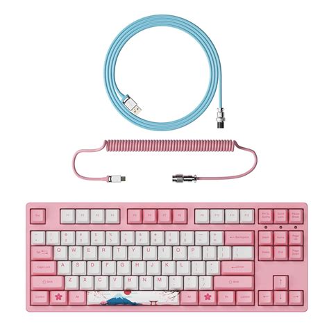 Buy Akko Custom Coiled Aviator Cable Sakura Pink Theme With Akko World