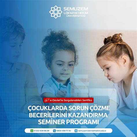 Çocuklarda Sorun Çözme Becerilerini Kazandırma Semineri