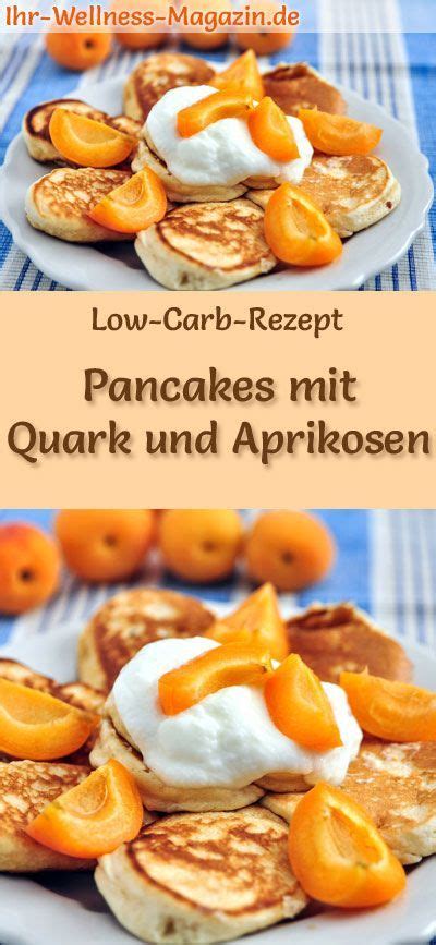 Low Carb Rezept für Pancakes mit Quark und Aprikosen Kohlenhydratarme