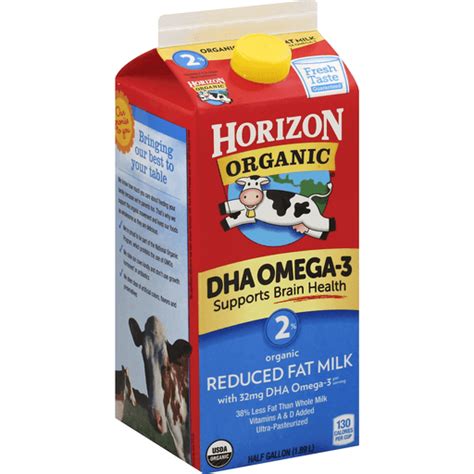 Horizon Organic Milk Reduced Fat Organic DHA Omega 3 2 2 Milk