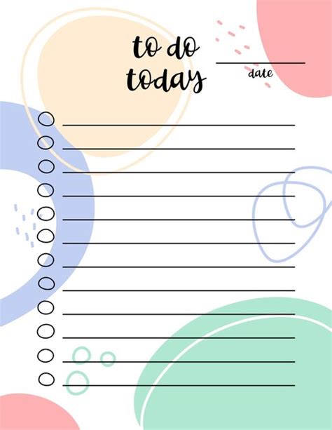 Premium Vector To Do Today List Blank Template Daily Planner With