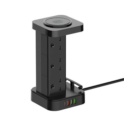 LDNIO SKW6457 6 Outlet USB Tower Extension Power Socket With