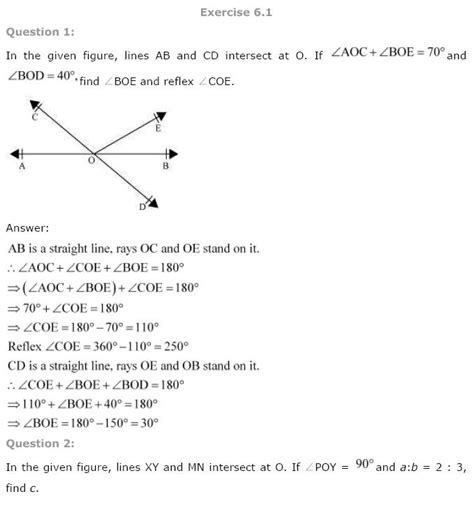 Lines And Angles Maths Class 9 Chapter 6 Question And Answer 2023