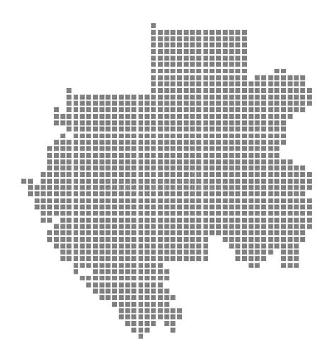 Mapa De Pixel De Gab O Vector O Mapa Pontilhado De Gab O Isolou Se No