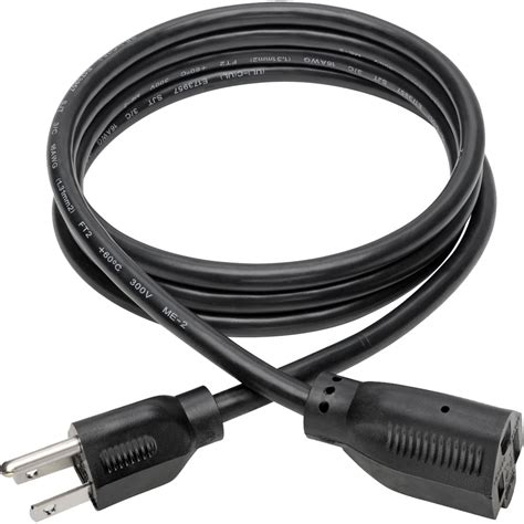 6 Ft Extension Cord Nema 5 15p To Nema 5 15r 13a 120v 16 Awg