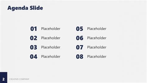 Agenda Slide With Numbering List Slidemodel