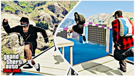 GTA V FUNNY PARKOUR À PIED YouTube