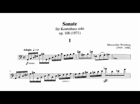 Mieczysław Weinberg Sonata for Solo Double Bass performed by Petru