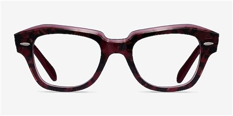 Ray Ban Rb5486 Geometric Tortoise Red Frame Eyeglasses Eyebuydirect