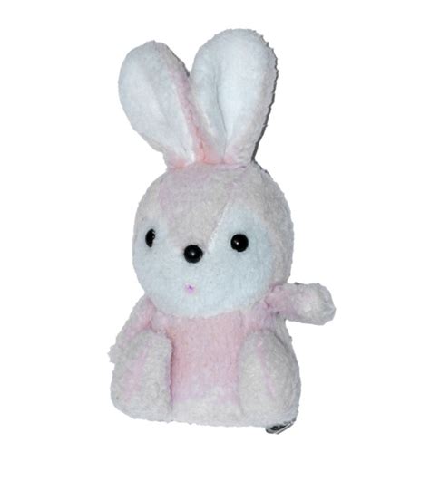 Peluche Lapin Rose Blanc Ajena Cm Vintage