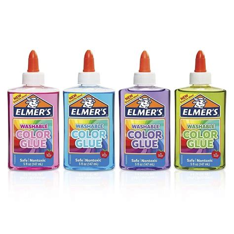 147ml Elmers Elmer's Washable Translucent Color Glue Purple School Glue 5 Ounces Great For ...