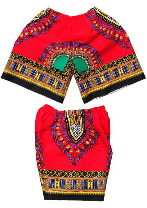 Red Toddler Kids African Dashiki Shirt & Short Set 1 – Dashiki Shirt ...