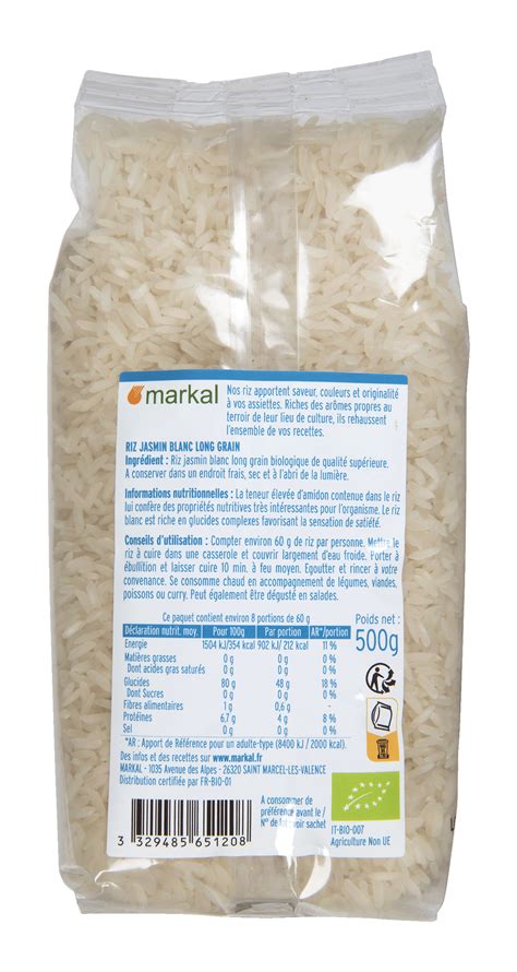 Riz Jasmin Blanc Bio Markal