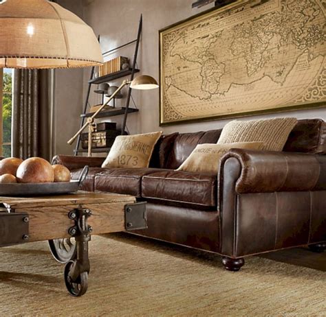 Perfect Rustic Leather Living Room Furniture Home Decoration And