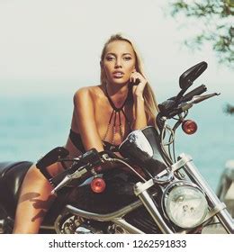 Fashion Model On Motorcycle Stock Photo 1262591833 | Shutterstock