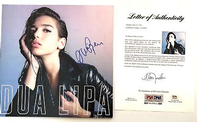 Dua Lipa Signed Autograph Self Titled Album Cover Rare Future Nostalgia