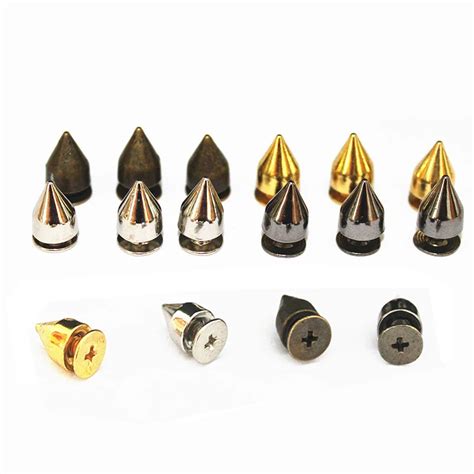 20pcs 7x9 5mm Liga Spikes Cone Studs Rivet Bala Spikes Cone Parafuso