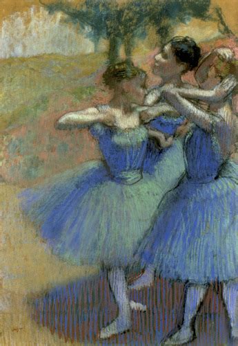 Trois Danseuses En Bleu Decor De Paysage C 1897 Art Print By Edgar Degas At King And Mcgaw