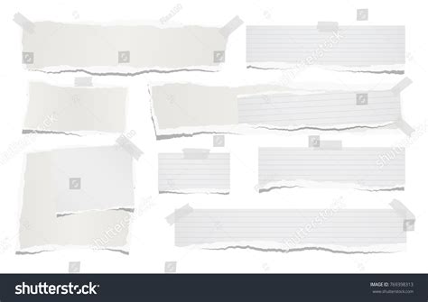 Ripped Lined Blank Note Notebook Paper Stock Vector Royalty Free