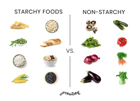 Difference Between Starchy And Non Starchy Foods Hypernatural