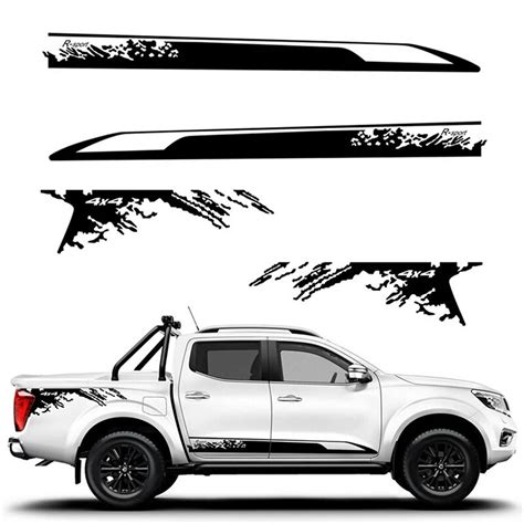 S Pickup Side Body Vinyl Film Decor Decal Stickers For Nissan Navara