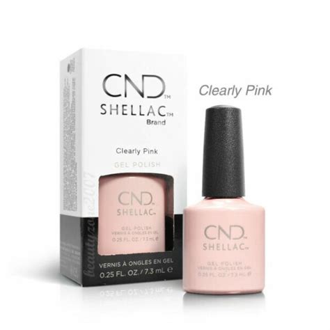 Cnd Shellac Uv Nail Gel Polish 025 Fl Oz Clearly Pink For Sale Online Ebay