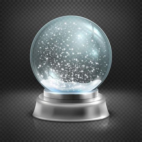 Christmas Snow Globe On Checkered Background