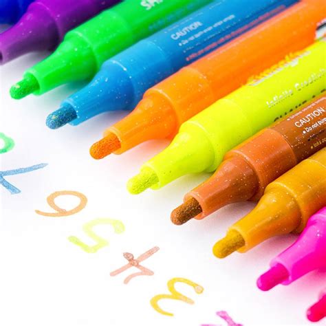 12 Colors Glitter Highlighter Pen Fluorescent Mark Grandado