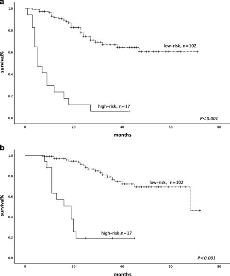 The Rfs And Os In Low Risk Group And High Risk Group Who Did Not