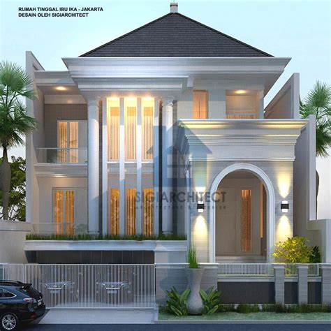 Desain Rumah 2 Lantai Minimalis Tropis Modern Fasade Depan Rumah Desain