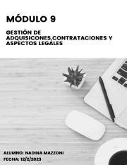 M Dulo Gesti N De Adquisiones Y Aspectos Legales Pdf Con Los Datos