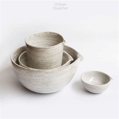 White Ash Medium Tall Ceramic Mixing bowl - Urban Quarter