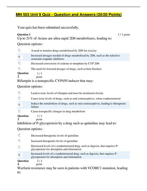 MN 553 Unit 9 Quiz Question And Answers 20 20 Points