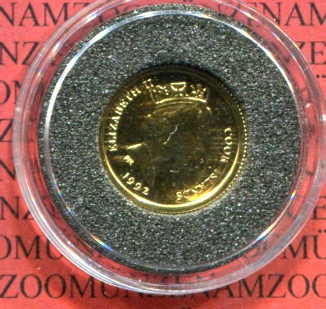 1992 Cook Islands 25 Dollar Minigoldmünze 2006 Endangered Wildlife