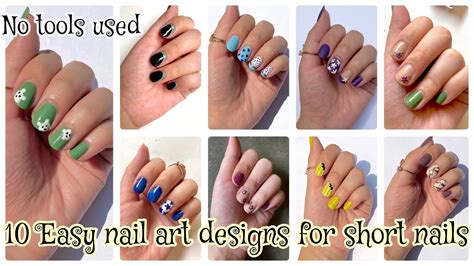 10 Easy Nail Art Designs For Short Nails Nail Art Compilation 2022