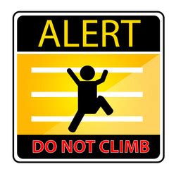 Simple Prohibition Sign Do Not Climb Wall Vector Image