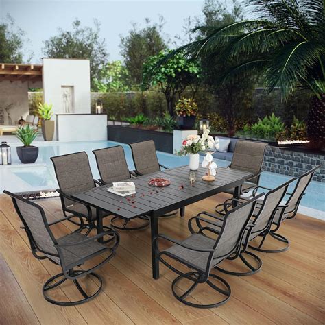 Buy Sophia And William Patio Dining Set 9 Pieces Outdoor Metal Furniture