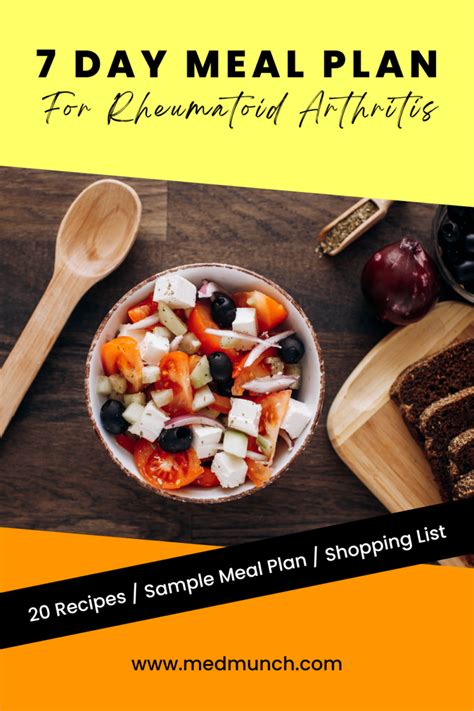 7-Day Rheumatoid Arthritis Diet Meal Plan (PDF + Menu) - Medmunch