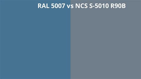 Ral 5007 Vs Ncs S 5010 R90b Ral Colour Chart Uk