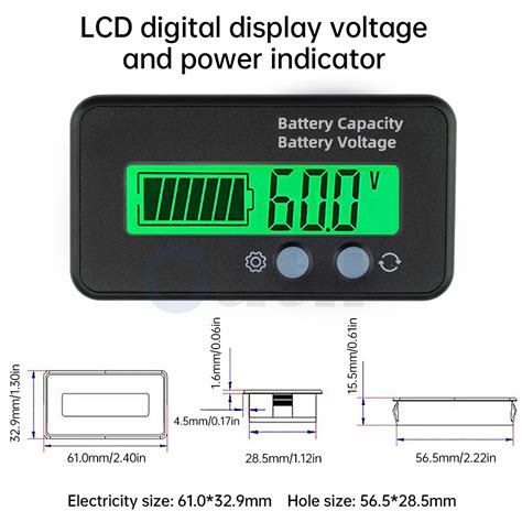 Green Dc V V V V V V Lead Acid Battery Capacity Indicator