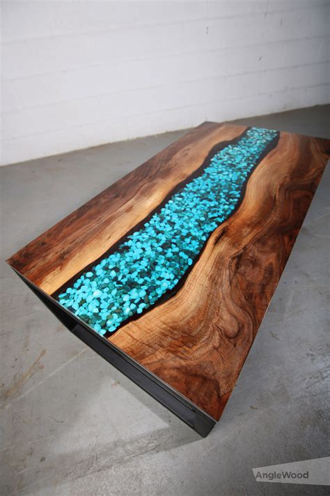 Walnut Live Edge River Coffee Table Anglewood Furniture