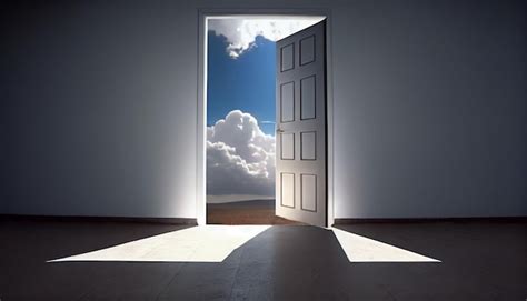 Premium Photo The Door That Opens The Way To Heaven Ai Generative