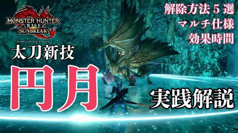 【サンブレイク】太刀の新鉄蟲糸技「円月」の使い方、解除方法5選、効果時間、マルチ仕様などまとめてみた【mhrise Sb】 Youtube