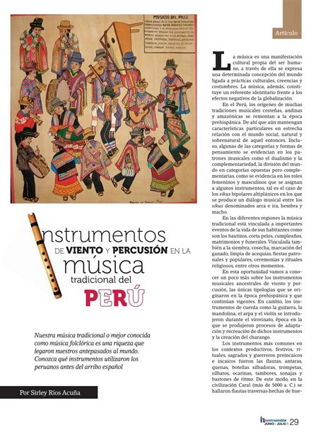 Arte Y Antropolog A Instrumentos De Viento Y Percusi N En La M Sica