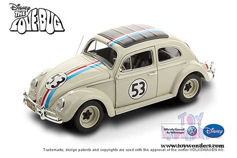 The Love Bug Volkswagen Herbie #53 Hard Top BLY59 1/18 scale Mattel Hot ...