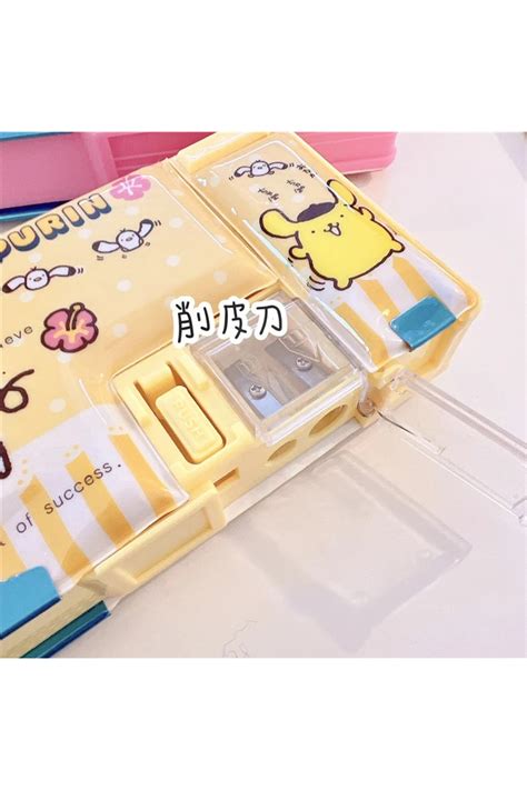 Kawaii Sanrio Pompompurin Çok Fonksiyonlu Kalemtıraşlı Sert Kapak