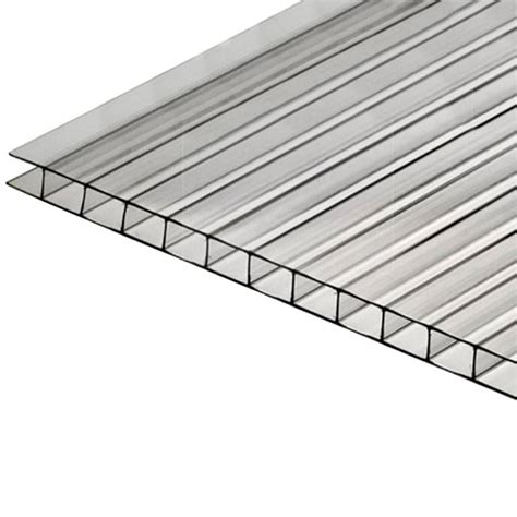 Techo De Policarbonato Alveolar Clear 1 05m X 2 95m X 10mm Polygal