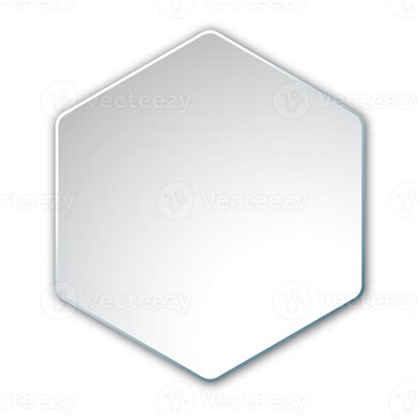 Hexagonal White Box Flyer Element 19775638 Png