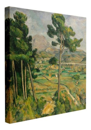 Cuadro Montaña Sainte victoire Y El Viaducto Cuadrado 20x20 Envío gratis