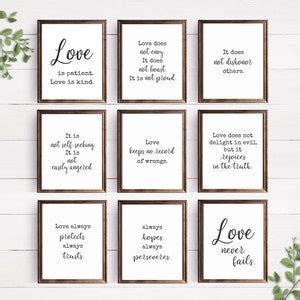 1 Corinthians 13 Wall Art Digital Prints, Wedding Decor, 1 Corinthians ...